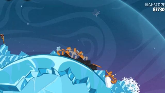 Прохождение Angry Birds Space. Эпизод Fry Me to the Moon. Уровень 3-4 смотреть онлайн