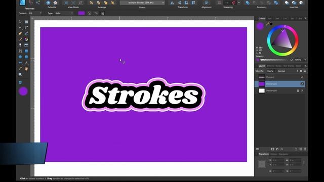 Affinity Designer Tutorial - Multiple Strokes and Gradient Fills смотреть онлайн