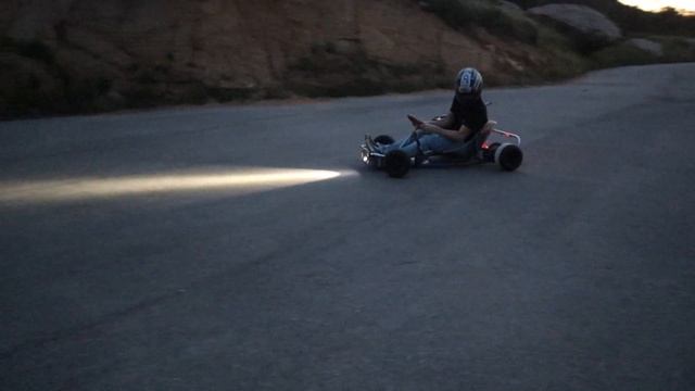 DRIFTING a go kart during sunset! смотреть онлайн
