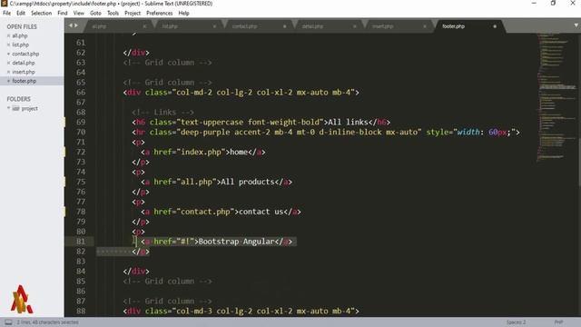 web development series in PHP & Mysqli complete course in urdu language Lecture 20 Footer Design смотреть онлайн