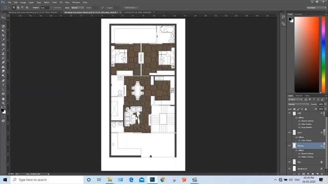 2D Floor Plan Rendering in Photoshop | Photoshop Tutorial 08 | Rendering Autocad Floor Plan смотреть онлайн