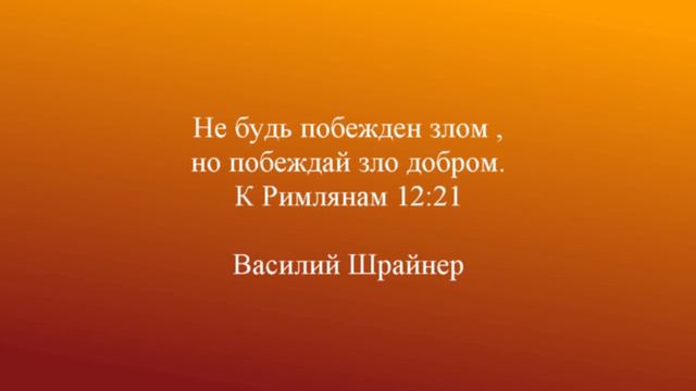 К Римлянам 12:21 - Аудио проповедь - Василий Шрайнер смотреть онлайн