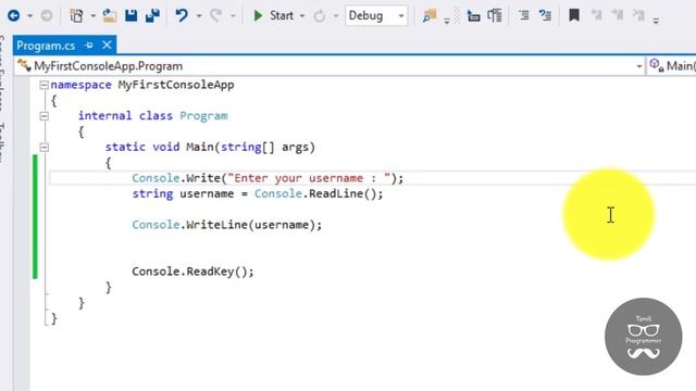 Console Read Line C# Example | C# Tutorial | Tutorial in Tamil | Tamil Programmer смотреть онлайн