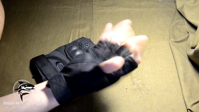 Видео обзор на тактические перчатки черные (Black). Обрезанные пальцы смотреть онлайн