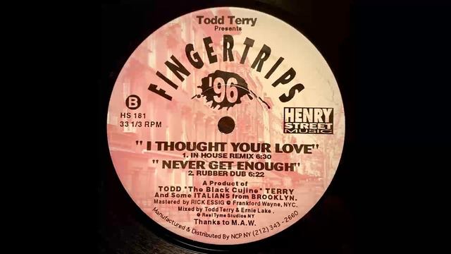 Todd Terry - I Thought Your Love (In House Remix) смотреть онлайн