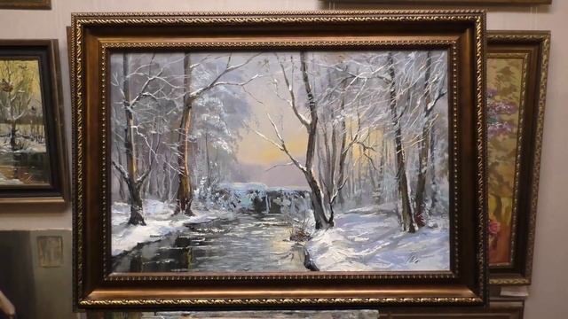 Обучающий курс по живописи "Зимний пейзаж". 3 занятие, художник Ревякин. смотреть онлайн