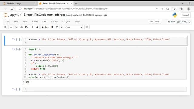 Extract pin code form address смотреть онлайн