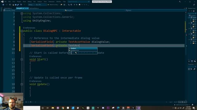 Branching Dialog part 4 - Interaction between objects - Make a game like Zelda using Unity and C# смотреть онлайн