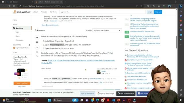 [Error Solved ] The term 'conda' error in visual studio code | Installation | Python Code Error смотреть онлайн