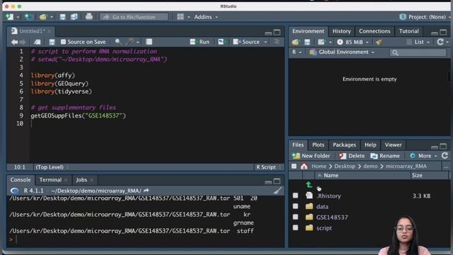 How to read and normalize microarray data in R - RMA normalization | Bioinformatics 101 смотреть онлайн