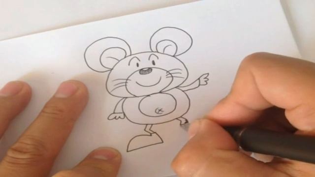Уроки рисования, как нарисовать мышонка, kids смотреть онлайн