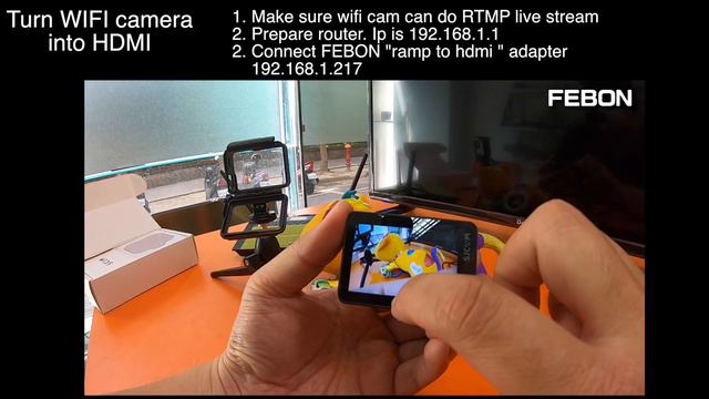 Turn WIFI Camera Into HDMI ( TV Out) | Local Rtmp To Hdmi