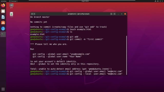 git config username example смотреть онлайн