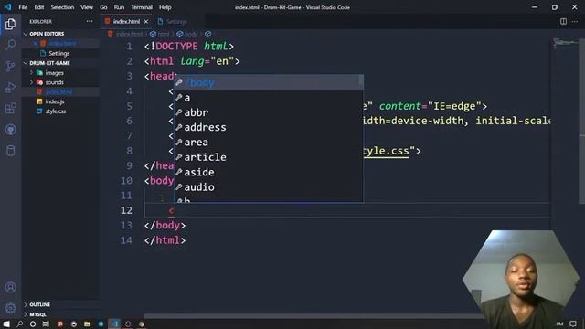 JavaScript Game Tutorial | Drum kit Game | Part 1 HTML смотреть онлайн