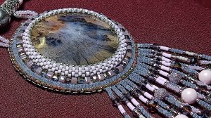 Бисероплетение. Урок 53. Кулон с моховым агатом.