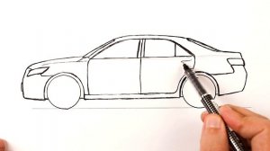 Как нарисовать машину Тойота Камри