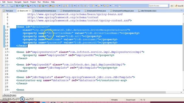 62.Spring with JdbcTemplate code refactoring(Injecting JdbcTemplate in DAOs) смотреть онлайн