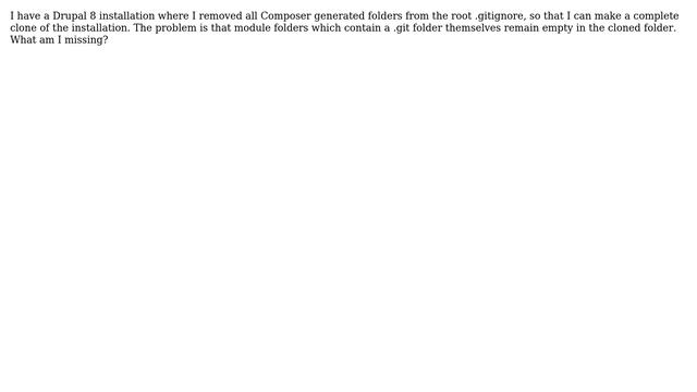 Drupal: Composer generated installation can't be completely cloned смотреть онлайн