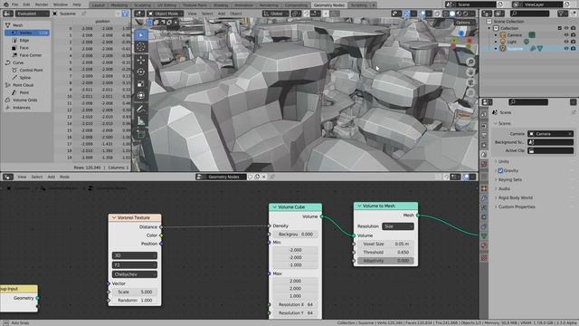Complex Abstract Geometry Structures with Volume nodes - Blender Geometry Nodes Quick Tutorial смотреть онлайн