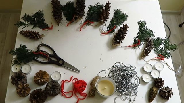 DIY НОВЫЙ ГОД 2019 ДЕКОР КОМНАТЫ ДОМА Гирлянда из шишек Создаем Новогоднюю Атмосферу смотреть онлайн