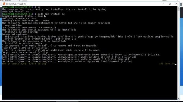 Install mc (Midnight Commander) on Ubuntu