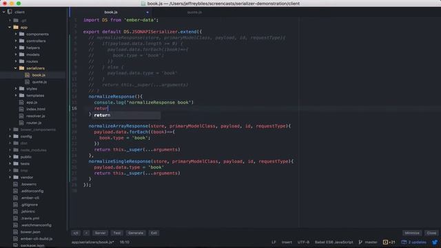 EmberScreencast 138 - Serializers: How are normalize and normalizeResponse different? смотреть онлайн