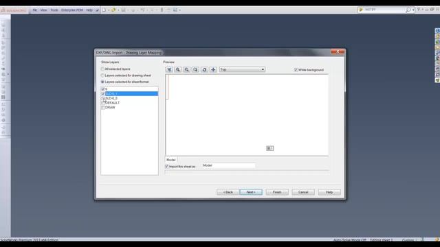 Import DXF/DWG to setup SolidWorks drawing borders смотреть онлайн