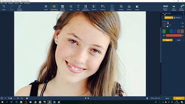 Movavi photo editor tutorial - part 2, face editing, removing wrinkles смотреть онлайн