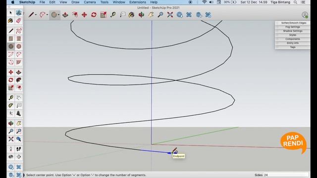 Easy 3D Spiral shape in SketchUp смотреть онлайн