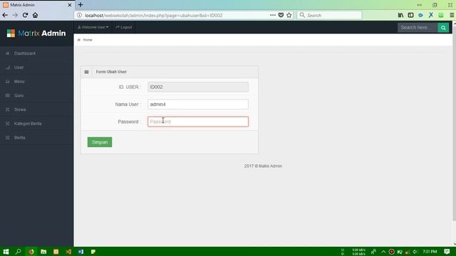 Membuat Website Sekolah Sederhana dengan PHP dan MySQLi #21 Ubah User смотреть онлайн