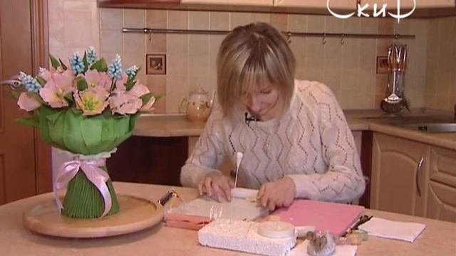 как сделать цветы из сахарной мастики смотреть онлайн