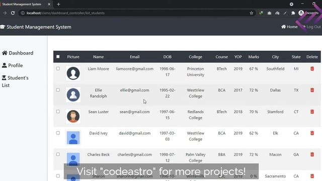 Student Management System in PHP MySQL CodeIgniter with Source Code - CodeAstro смотреть онлайн