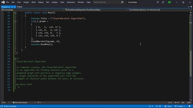 C# Floyd–Warshall Algorithm смотреть онлайн