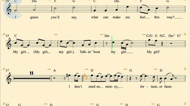 Violin - My Girl - The Temptations - Sheet Music, Chords, & Vocals смотреть онлайн