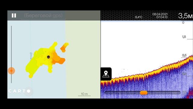 Запись рельефа дна эхолотом deeper cirp+ смотреть онлайн