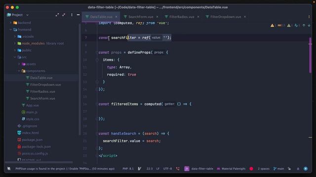 Let's create a filter table component in Vue смотреть онлайн