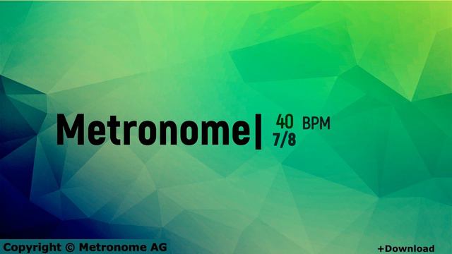 40 BPM Metronome 7/8 смотреть онлайн