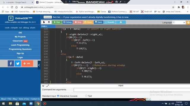 Implementation of AVL tree смотреть онлайн