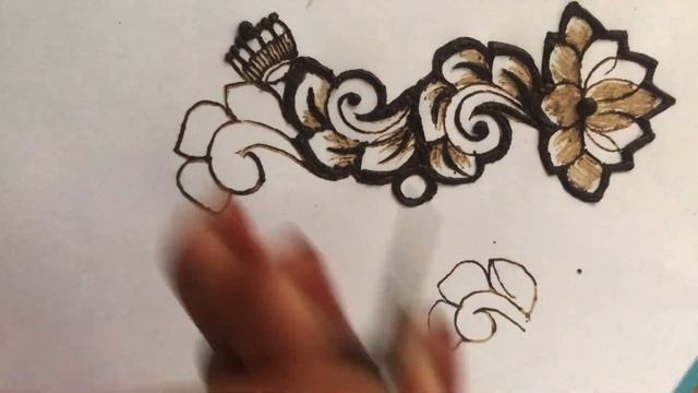 mehendi class 5 || lotus design with leaf || how to draw lotus || Mehendi by mimi смотреть онлайн