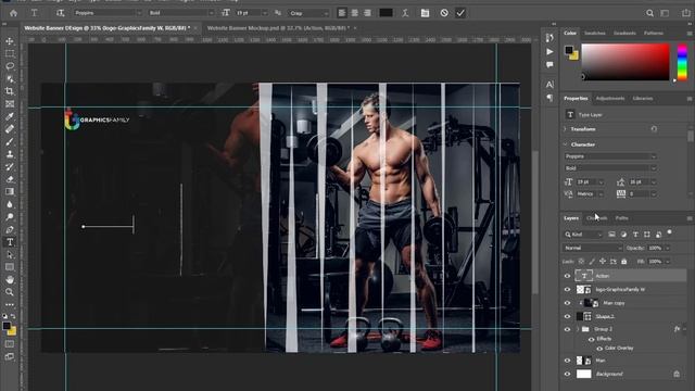 Website Banner Design Step by Step in Photoshop | Banner design masterclass смотреть онлайн
