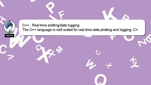 C++ : Real time plotting/data logging смотреть онлайн