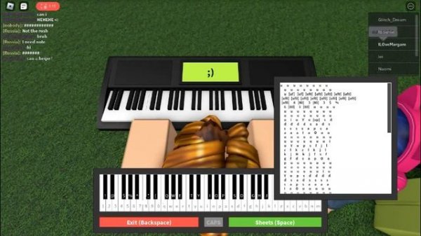 Roblox Piano Rush E sheets easy