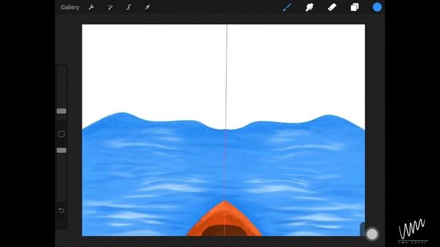 Drawing In Procreate Using The Vertical Symmetry Guide And Clipping Mask смотреть онлайн