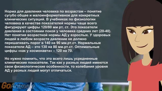 Норма давления человека по различным возрастам смотреть онлайн