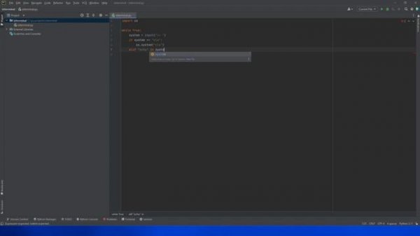 python терминал №1