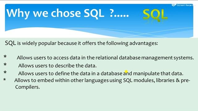 Introduction of SQL ,why we chose SQL , advantage of SQL and. History of SQL in Hindi and Englis смотреть онлайн