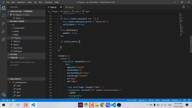 Authentication - React js | (Part-2) My Mall Admin | Hindi Tutorial 2020 смотреть онлайн