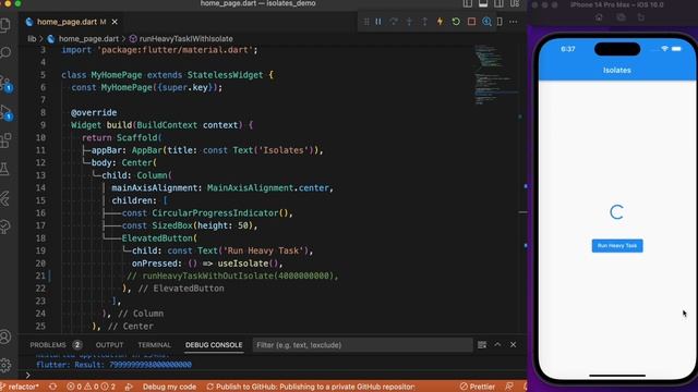 Isolates in Flutter | Dart Isolate Tutorial - Run tasks in background using Isolates | Multitasking смотреть онлайн