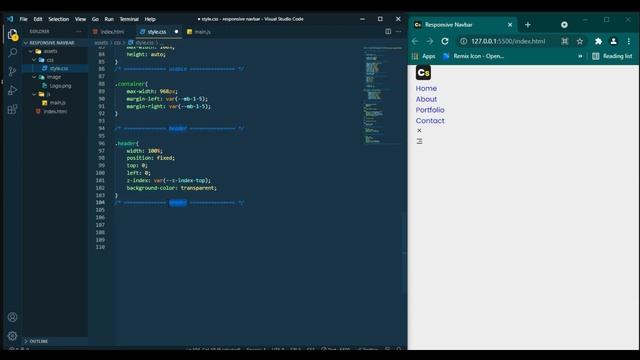 Responsive NavBar Using HTML CSS JAVASCRIPT | Mobile First смотреть онлайн