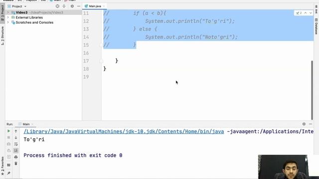 Java dasturlash tili. 4-dars: Shartli qatorlar. if else смотреть онлайн